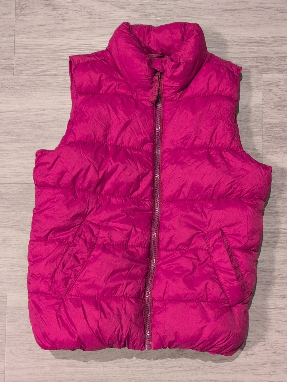 Old Navy Girls Fuchsia Packable Puffer Vest